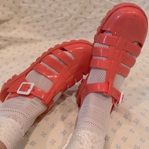 JuJu Jellies Coral Pink Jelly Sandals W's 7.5 / 38